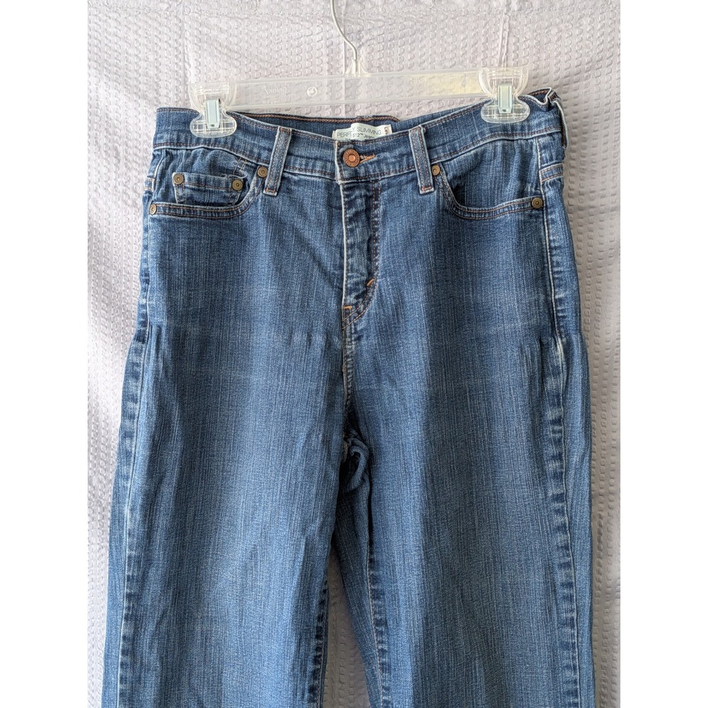 Levis 512 Perfectly Slimming Bootcut Jeans Medium Wash Blue Denim Size 10M